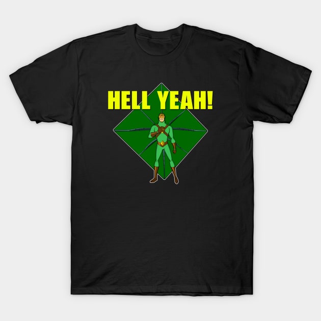 Hell Yeah! (Black Print) T-Shirt by Nerdology